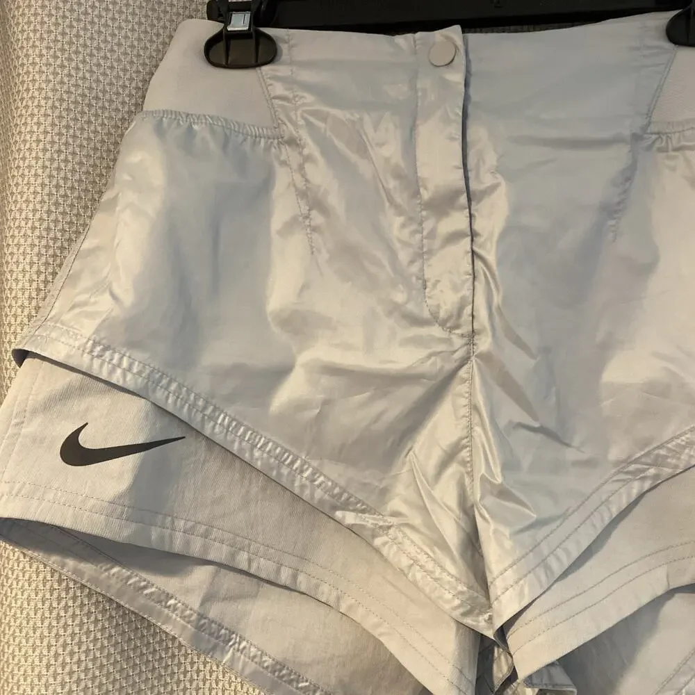 Nike City Ready Reflective High Cut 2 In 1 Shorts CJ4147 Aura Blue Sz Sm